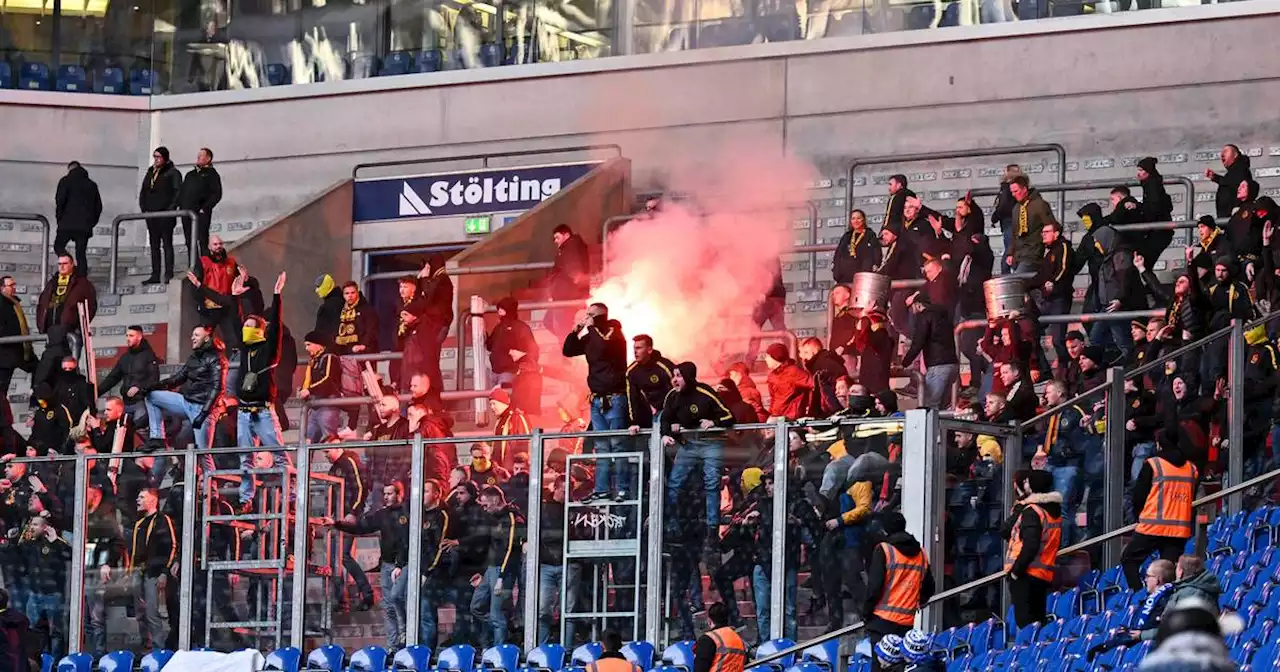 Schrecksekunde vor dem Revierderby: Fotograf von Bengalo-Wurf von BVB-Fans getroffen