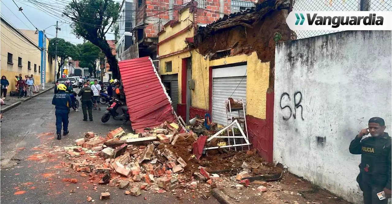 Derrumbe en vivienda dejó dos heridos graves en Bucaramanga