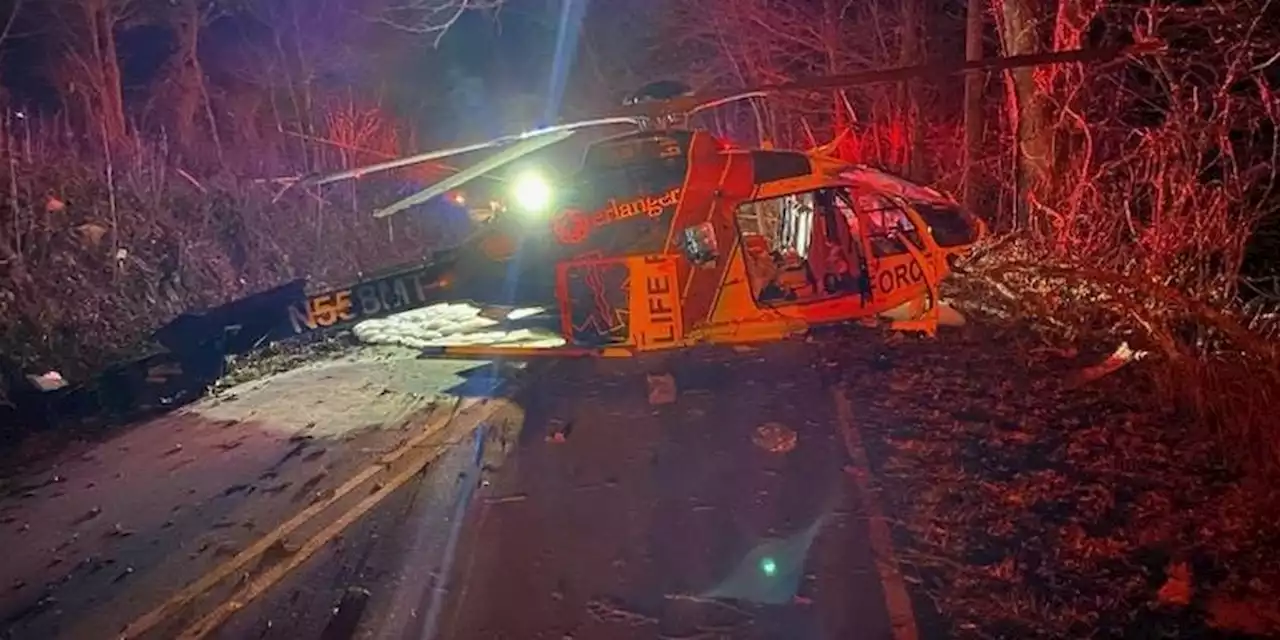 Medical helicopter crashes while taking patient to the hospital