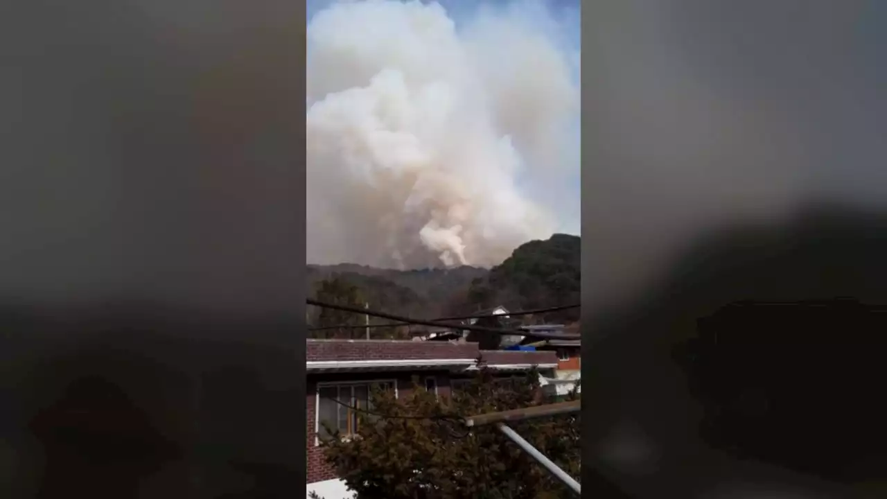 경남 하동 산불2단계 발령...주민 4명 긴급대피