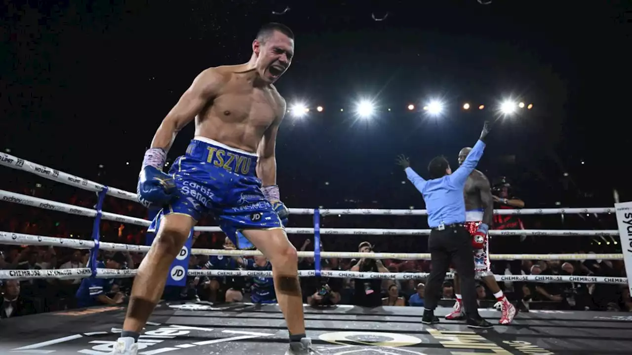 Aussie son-of-a-gun Tim Tszyu stuns American to claim world title