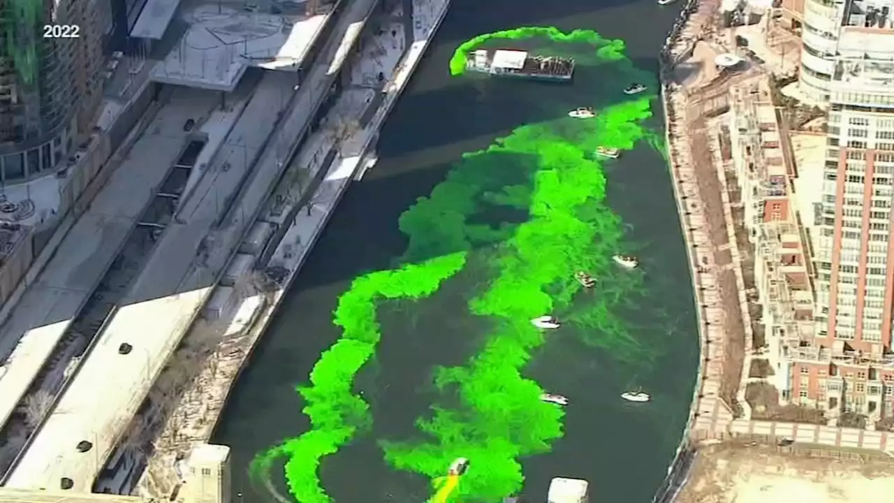 Chicago River dyeing: Watch water turn green for St. Patrick's Day