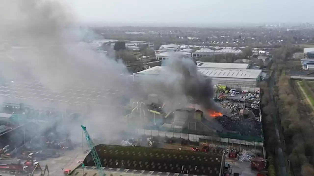 Fire at Recycling Lives in Longridge Road