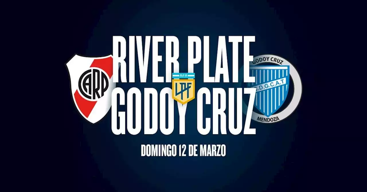 River - Godoy Cruz: hora, TV y posibles formaciones