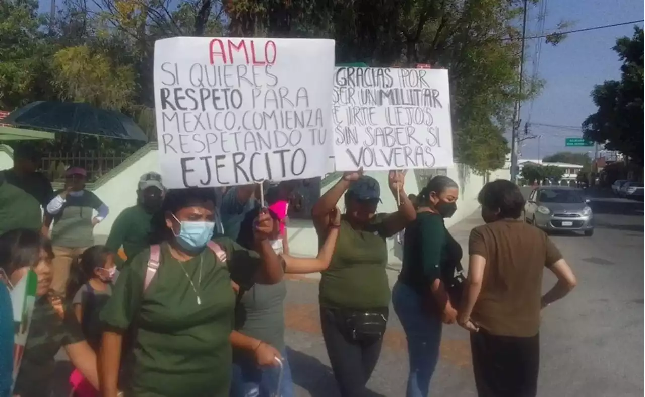 Protestan en diferentes estados a favor de militares en proceso por homicidio de jóvenes en Matamoros