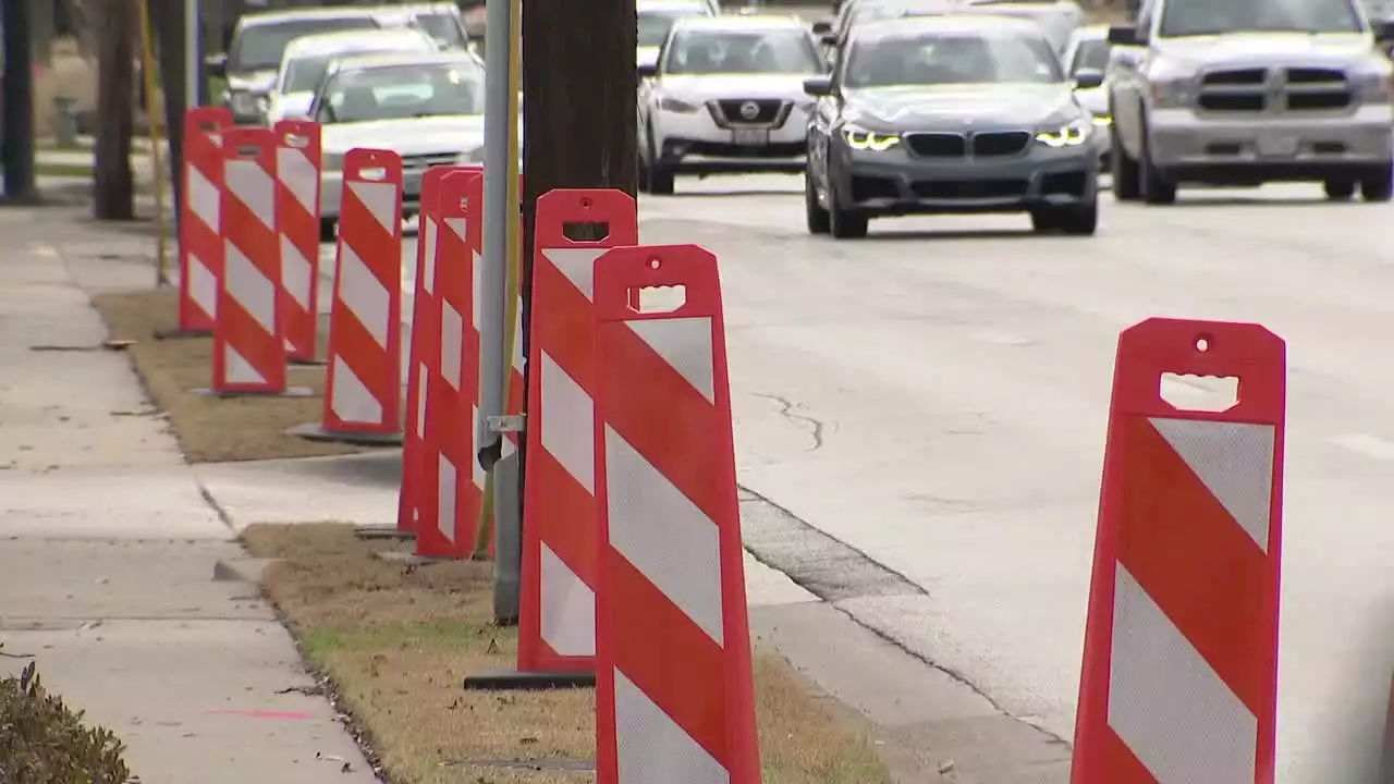 Construction on Fort Worth's University Drive near the zoo paused for spring break