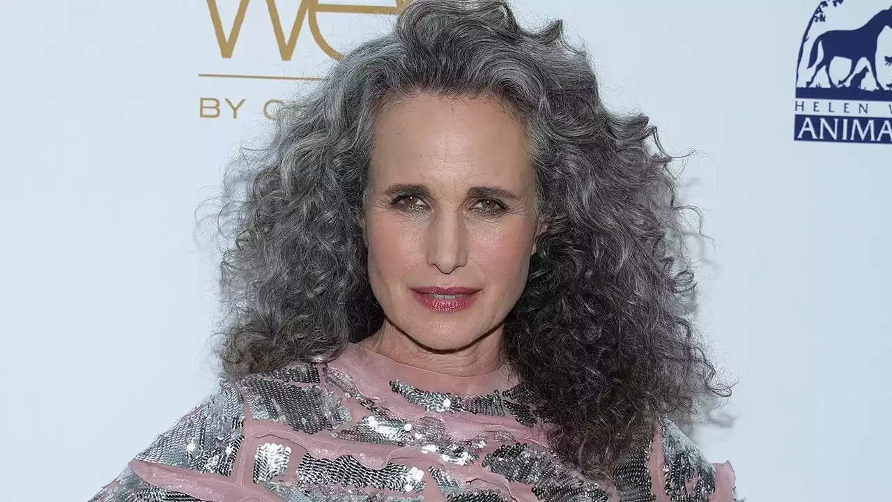 Andie MacDowell is embracing her graying hair, but not her dating life