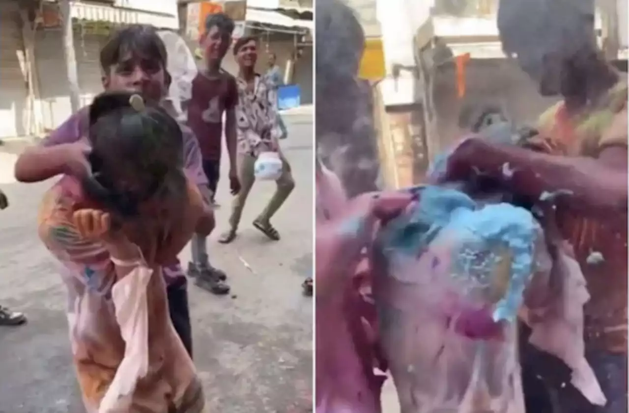 Outrage in India after video shows woman tourist being groped in Delhi during Holi