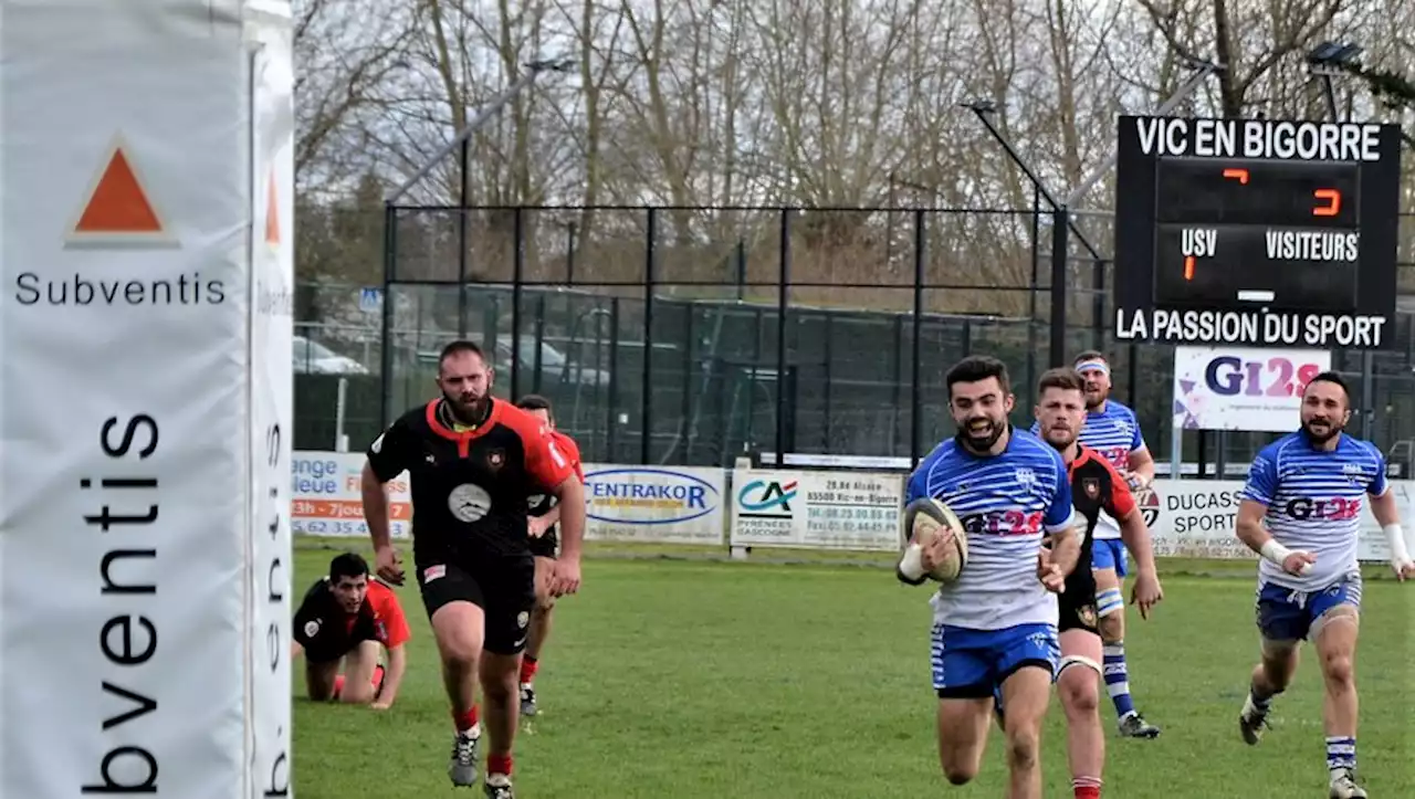 Rugby amateur : Vic en Bigorre fait le job avant la pause et domine Montréjeau en Régionale 1