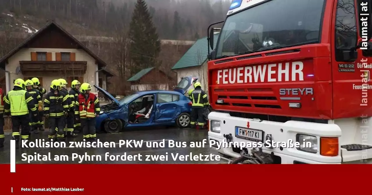 Kollision zwischen PKW und Bus auf Pyhrnpass Straße in Spital am Pyhrn fordert zwei Verletzte | laumat|at