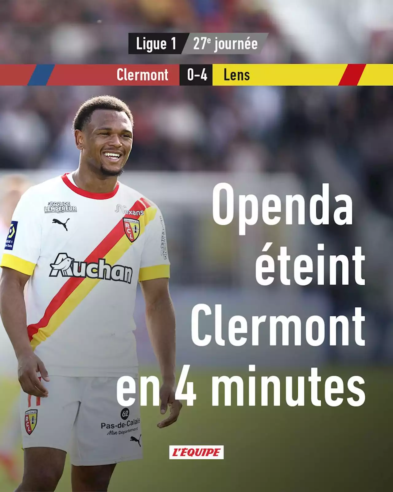 Clermont 0-4 Lens, Ligue 1 Uber Eatsrésumé du match (12/03/2023)