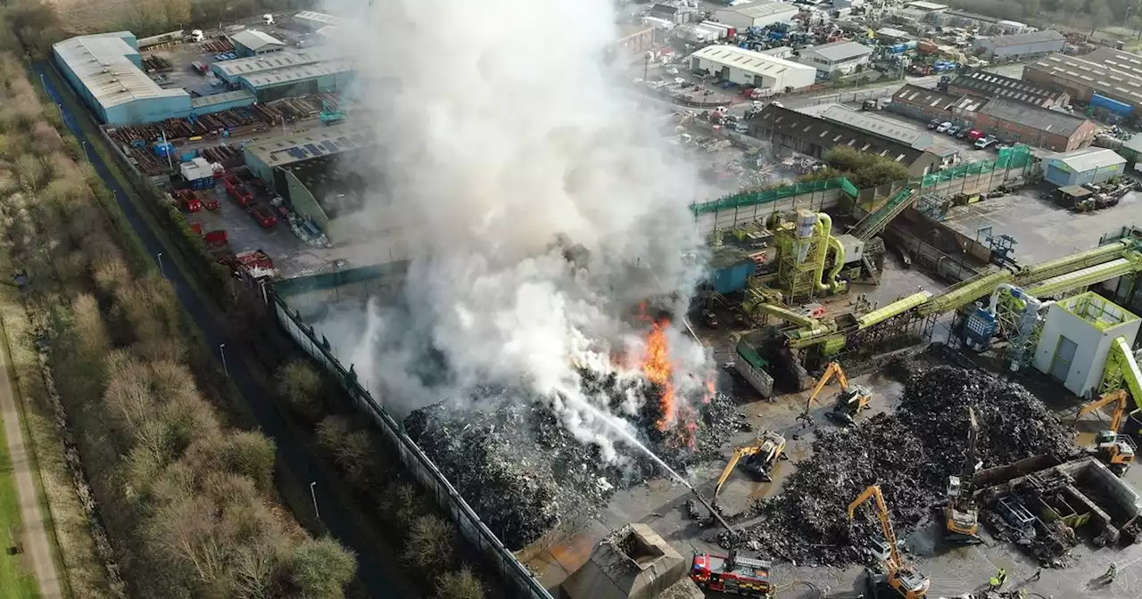 Images show huge scale of Preston waste fire as smoke billows into sky