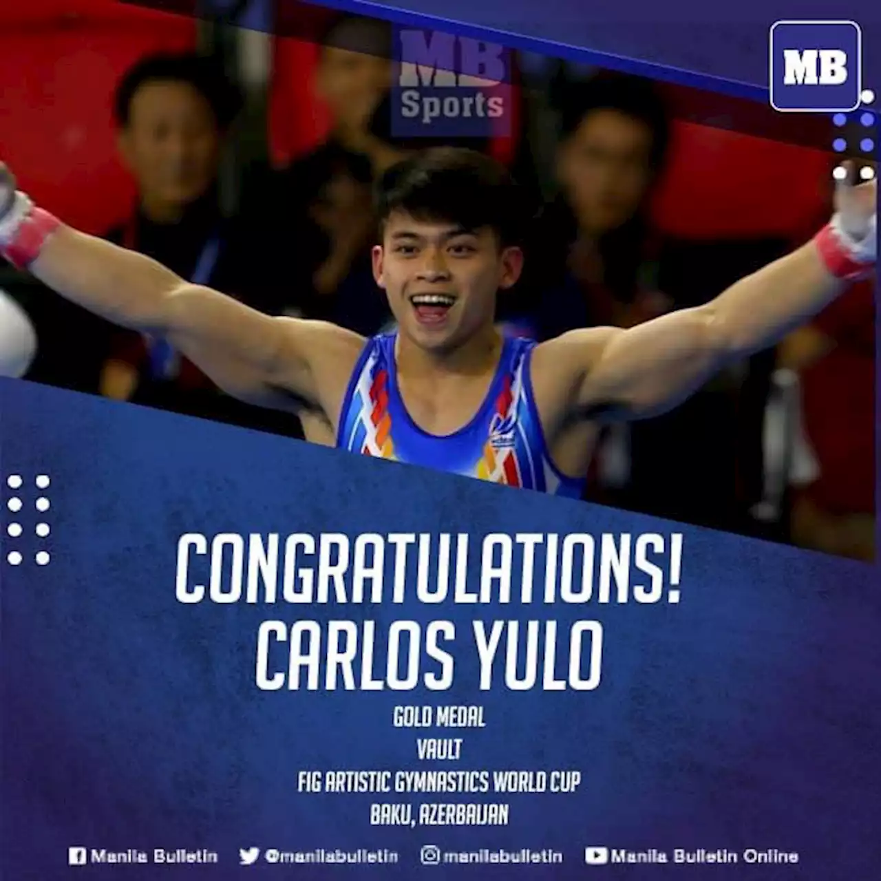 Carlos Yulo wins vault gold in Baku