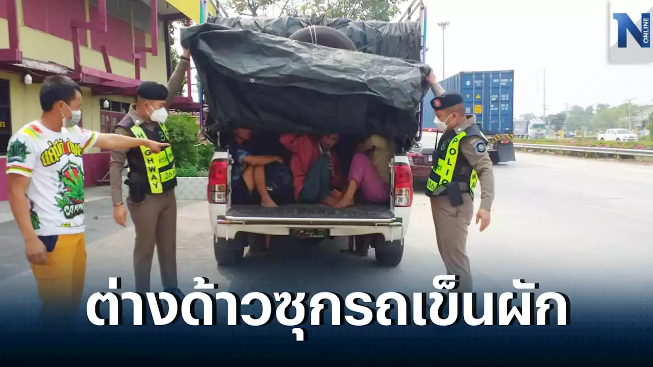 ระทึก! ตร.ทางหลวง ไล่กวดจับกระบะส่งผัก ลักลอบขน 13 ต่างด้าว เข้ากรุง