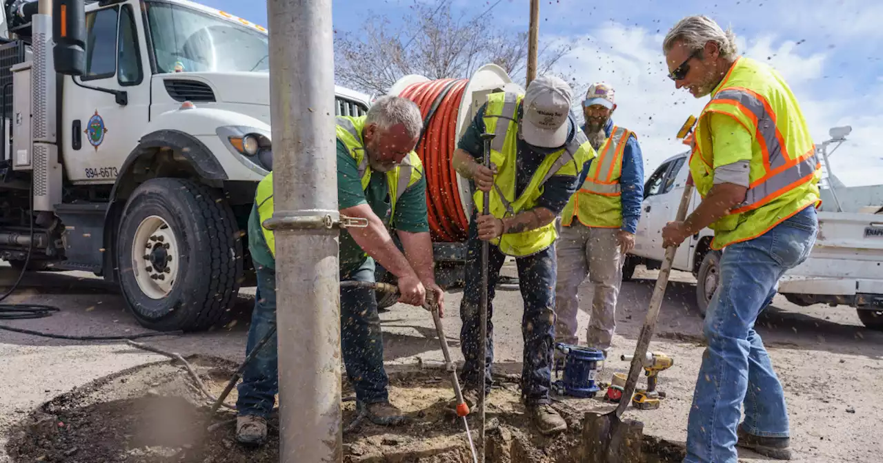 In Truth or Consequences, N.M., leaking pipes cause millions of gallons of water to go down the drain amid drought