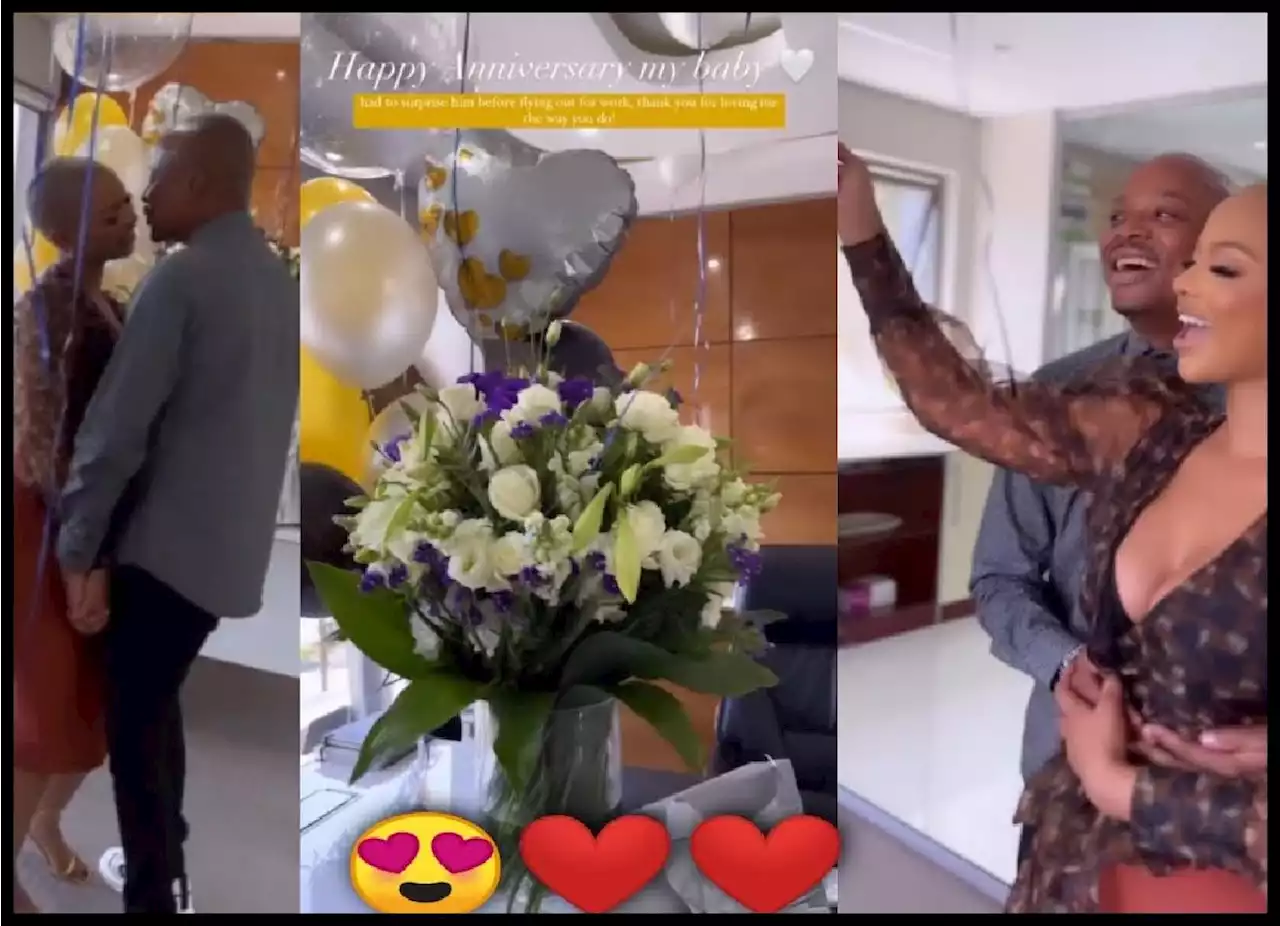 Watch: Mihlali Ndamase and Leeroy Sidambe's anniversary [video]