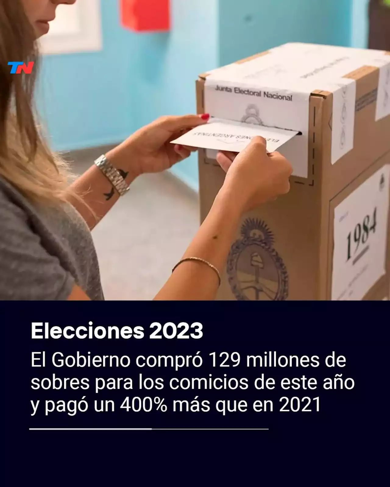 El Gobierno compró 129 millones de sobres para las elecciones de este año y pagó un 400% más que en 2021