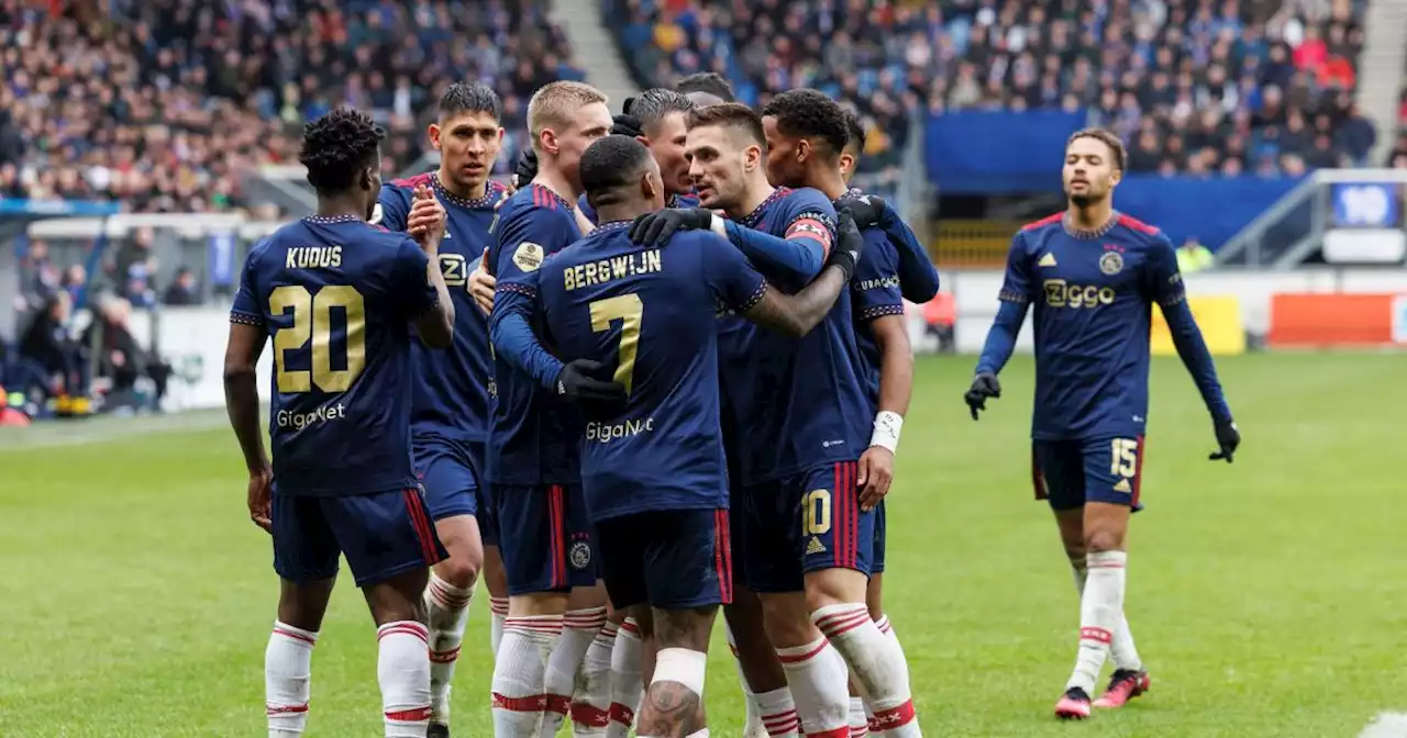 Ajax wint dankzij raketstart en meldt zich naast koploper Feyenoord