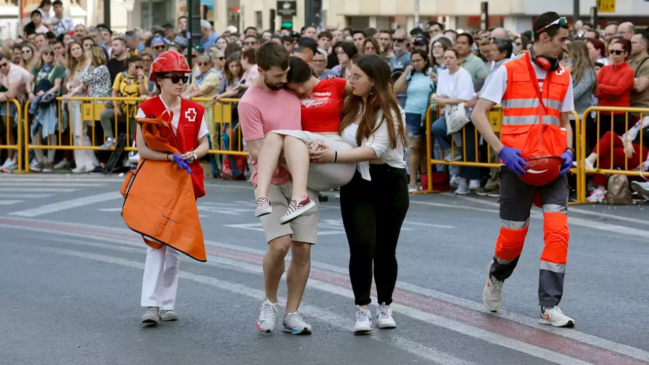 Varios heridos en la Mascletà de Castellón de este lunes