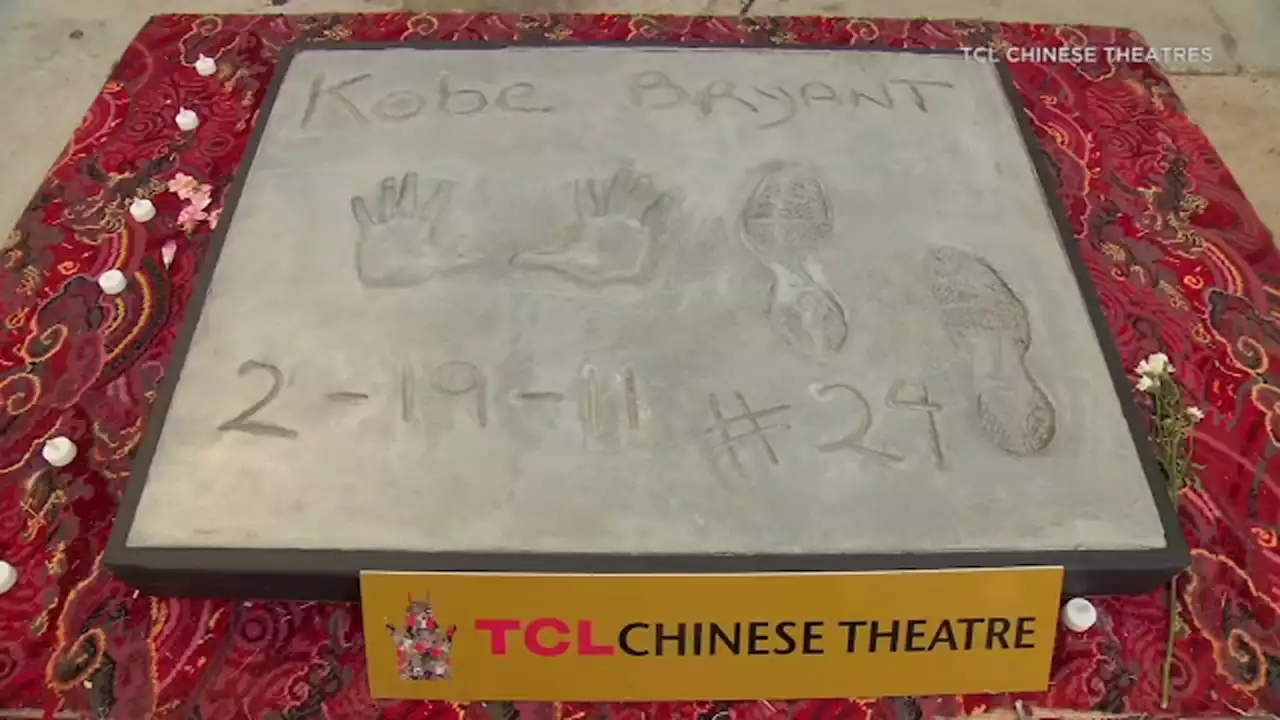 TCL Chinese Theatre's 1st permanent display in forecourt will be Kobe Bryant's hand, footprints