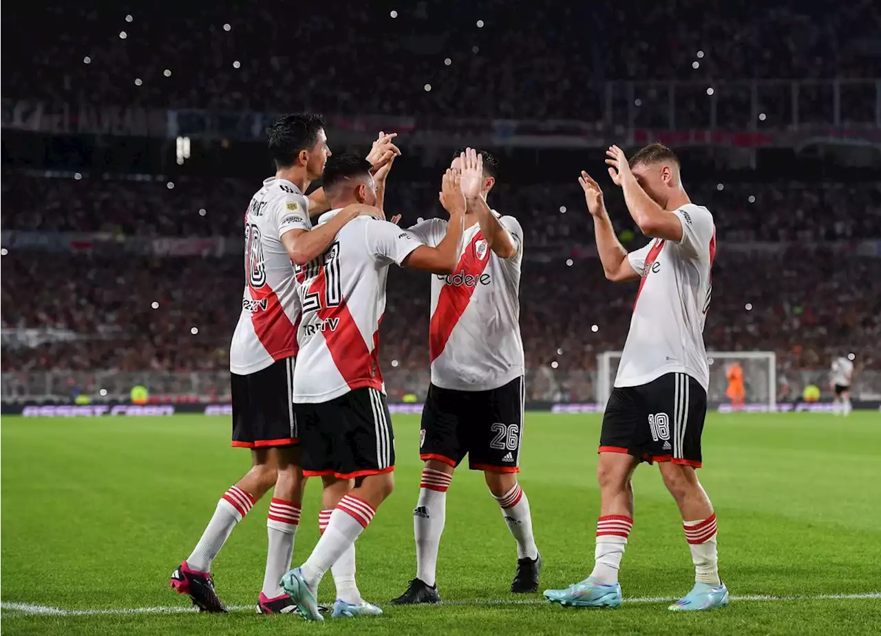 River se lució con una goleada ante Godoy Cruz y es escolta de San Lorenzo