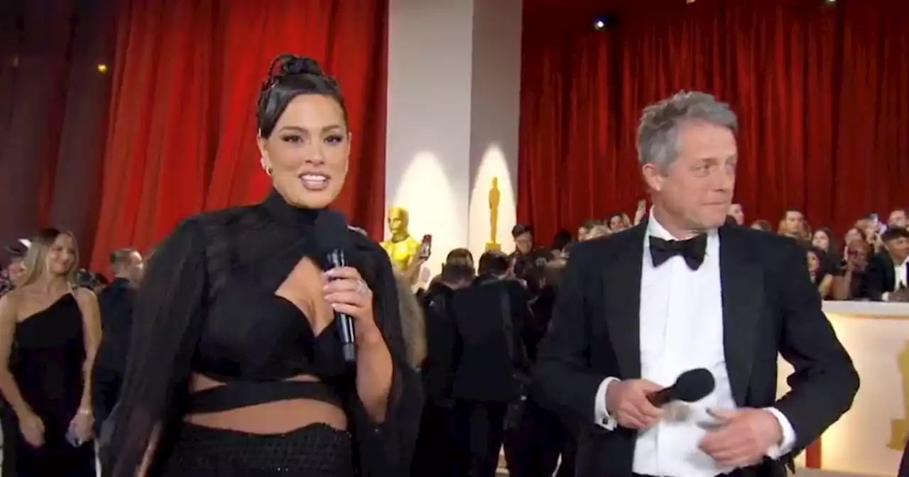 Hugh Grant's polarizing Oscars interview with model Ashley Graham goes viral