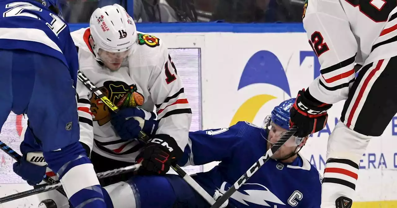 Chicago Blackhawks fall to the Tampa Bay Lightning 3-1 for their 7th loss in 8 games