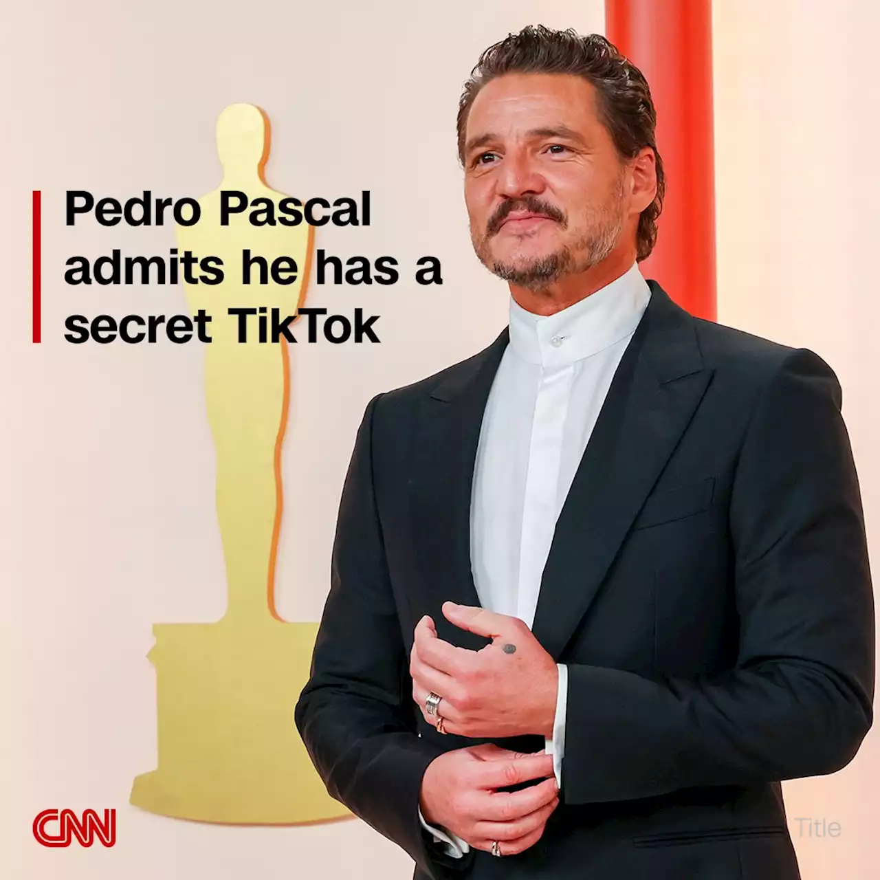 Pedro Pascal arrives on the red carpet — and admits he has a secret TikTok