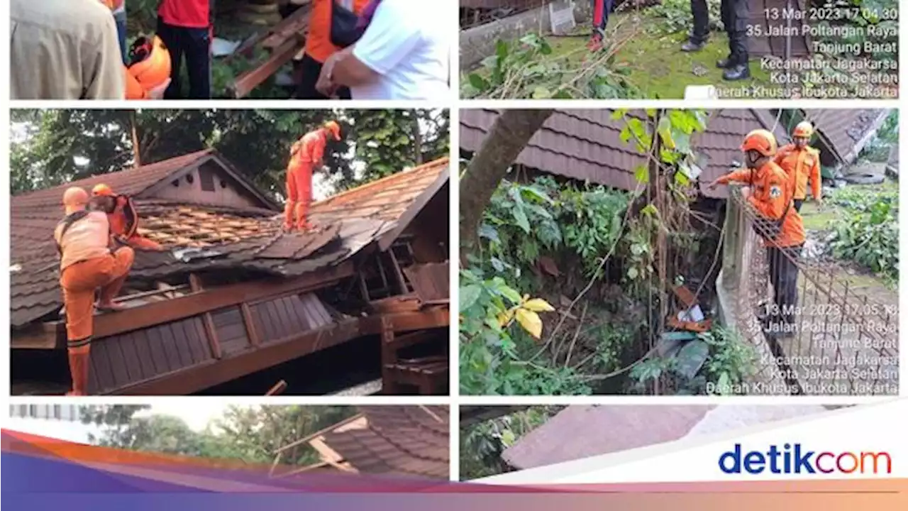 Rumah di Jagakarsa Jaksel Ambruk Usai Diterjang Longsor