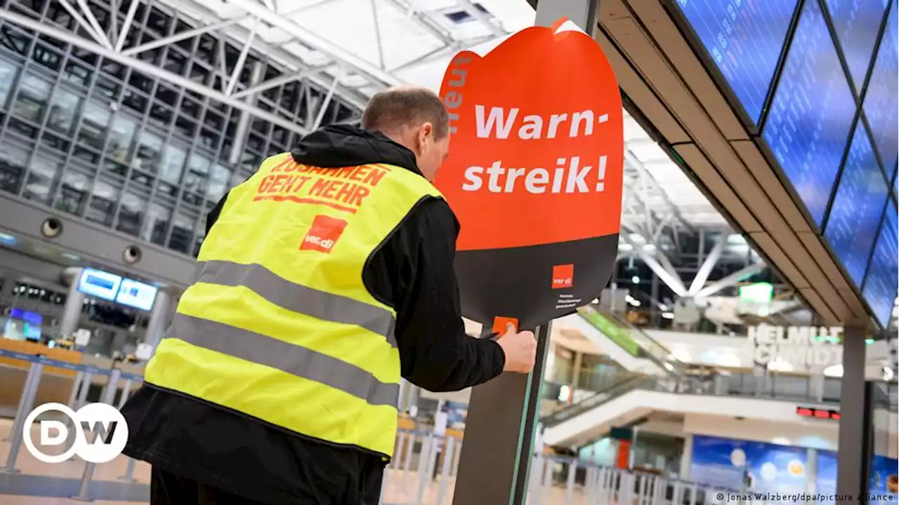 Streiks an mehreren deutschen Flughäfen legen Verkehr lahm | DW | 13.03.2023