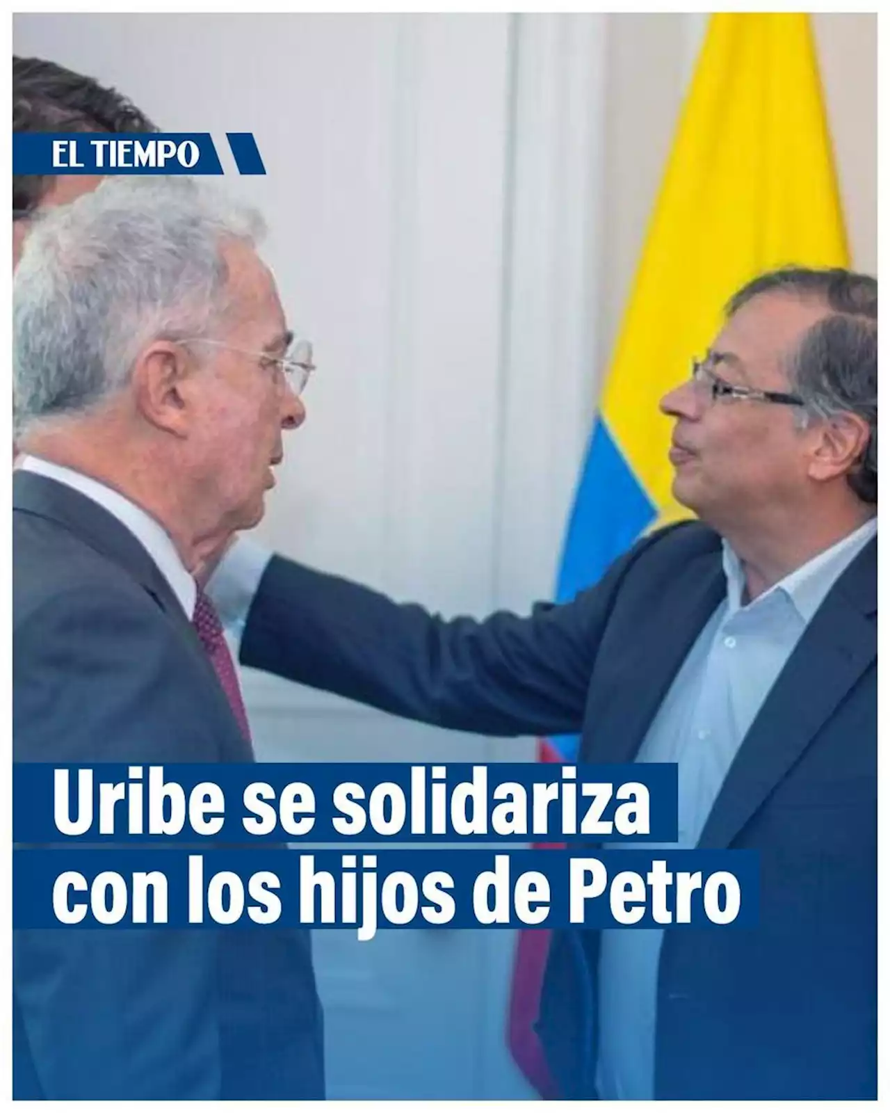 Álvaro Uribe se solidariza con los hijos de Petro Nicolás Alcocer y Andrea Petro