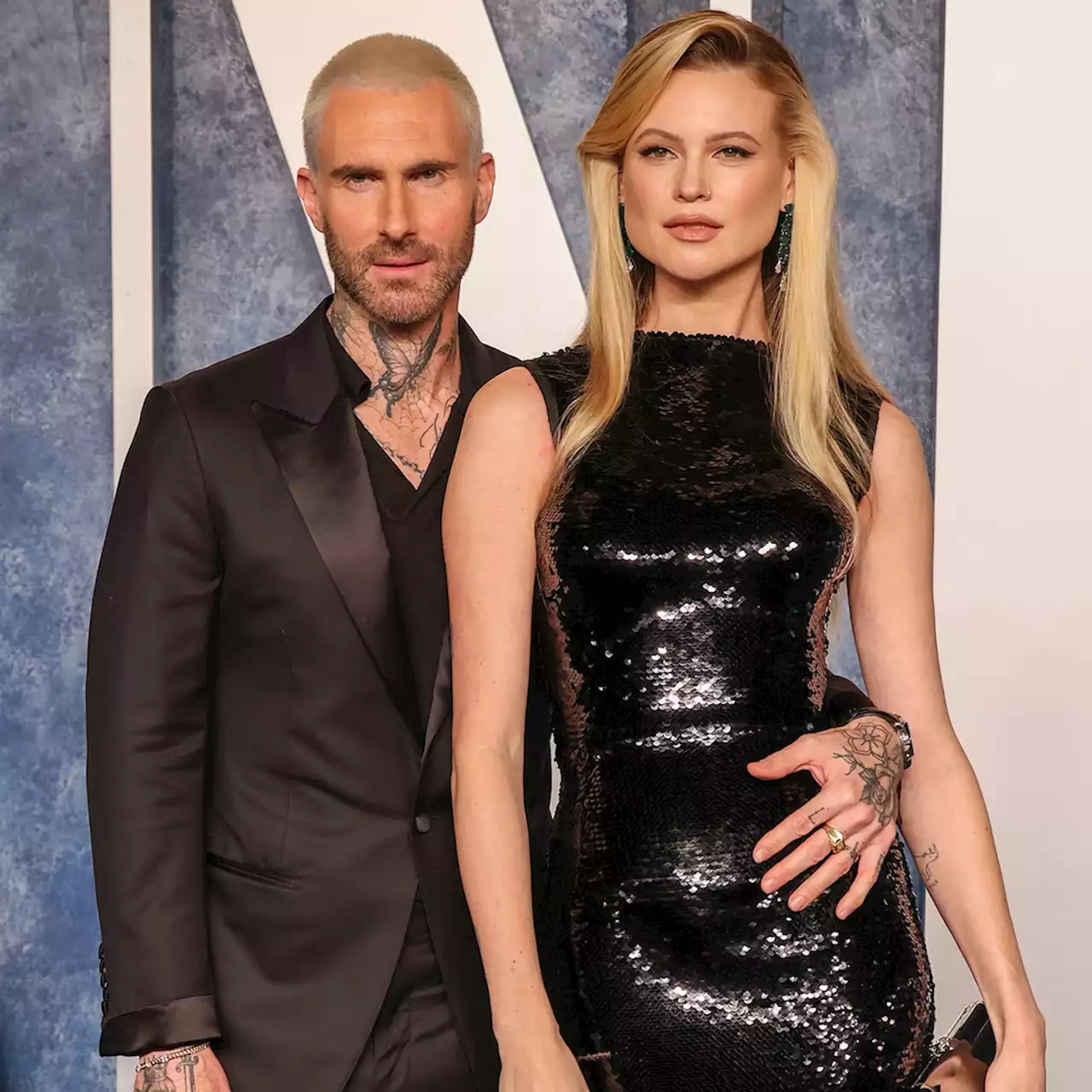 Adam Levine and Behati Prinsloo Pack on the PDA at Vanity Fair's 2023 Oscars After-Party - E! Online