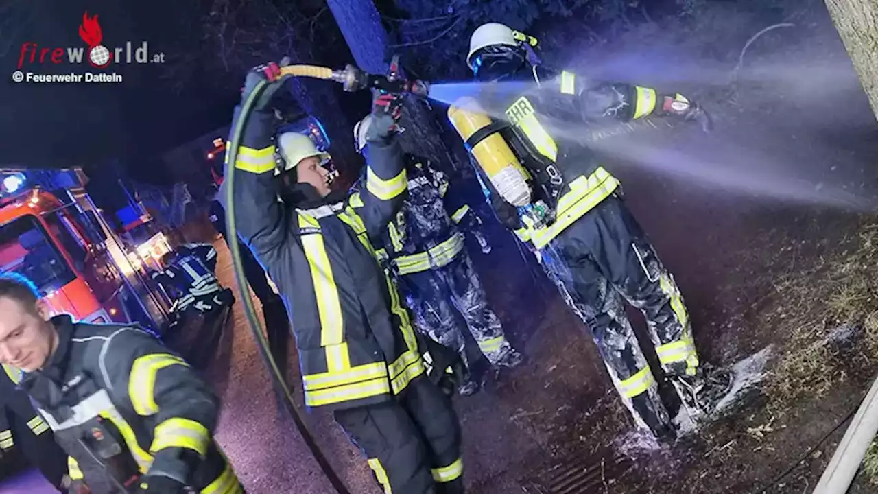 D: Brennenden Keller in Datteln mit Schaum geflutet