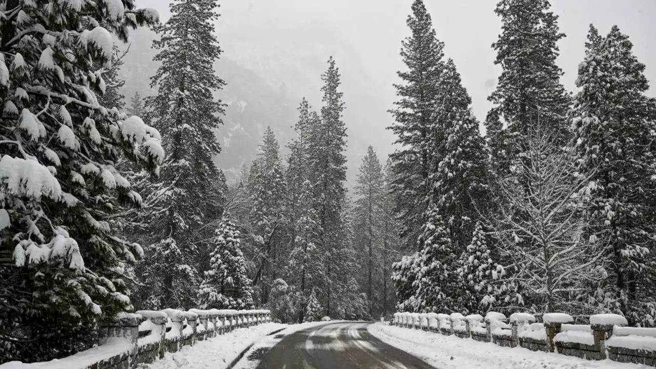 Yosemite National Park extends park closure as another atmospheric river storm slams California