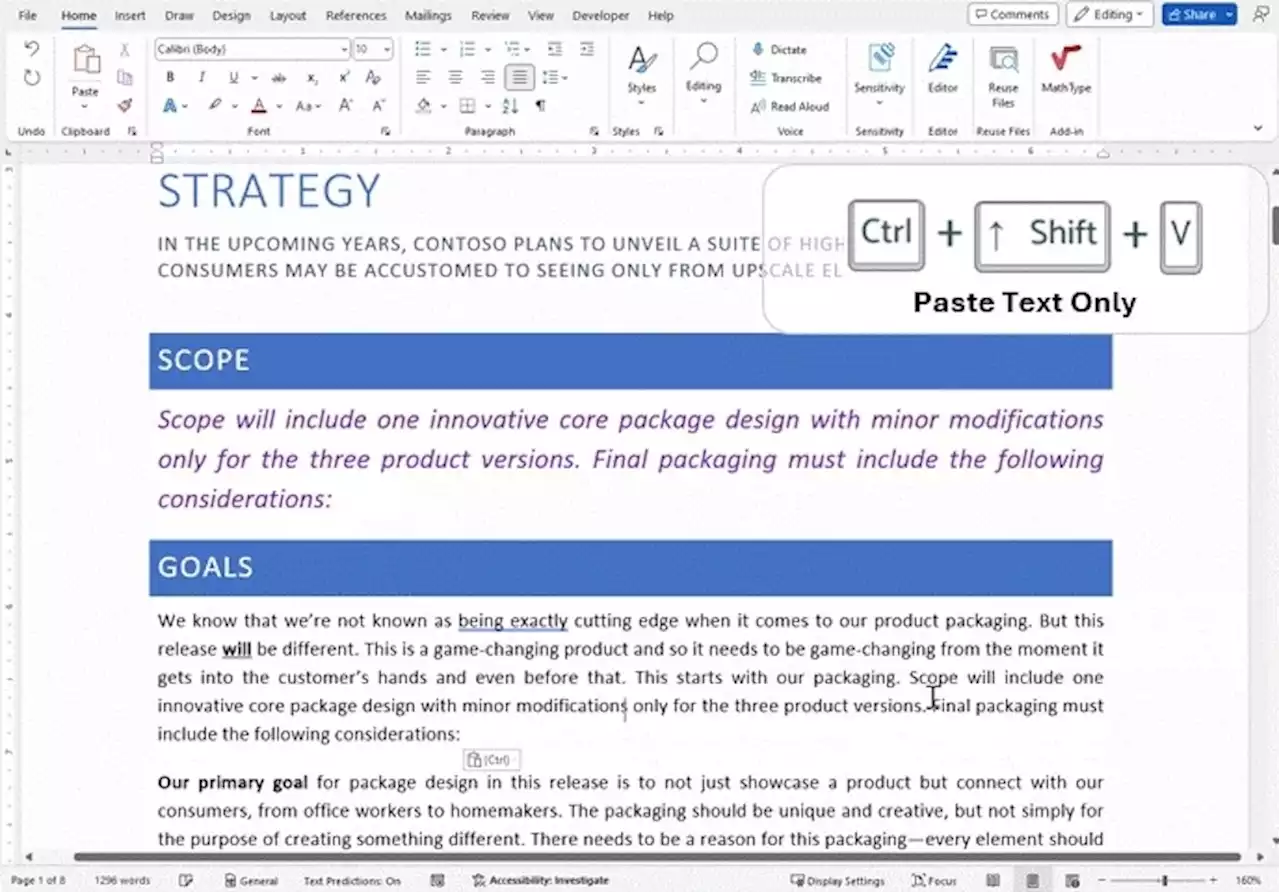 Microsoft Word、プレーンテキストのみを貼り付けるショートカットがついに追加 - トピックス｜Infoseekニュース