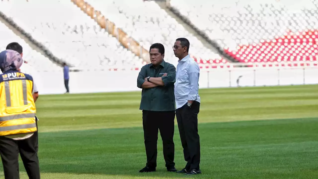 Tur Stadion Menuju Piala Dunia U-20 2023, Erick Thohir: Kondisi Rumput SUGBK Memprihatinkan