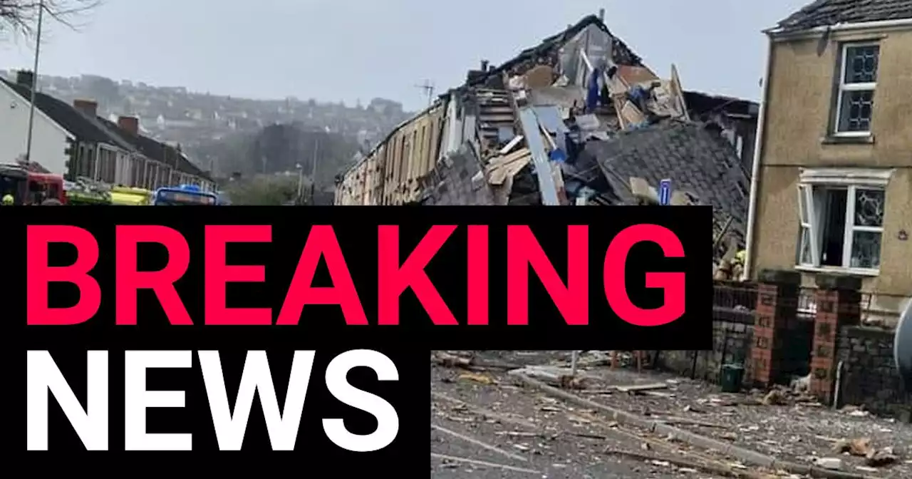 Two houses destroyed after huge explosion rips through Swansea street