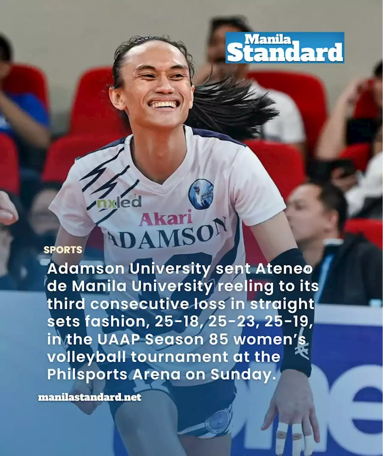 Adamson belles hand Lady Eagles 3rd straight loss