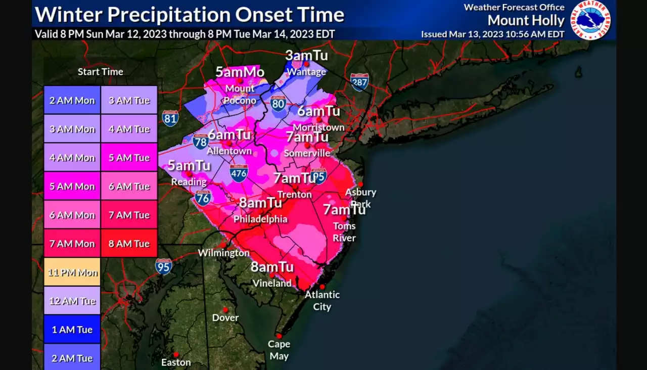 When will the snow start? Latest update on timing, snowfall forecast.