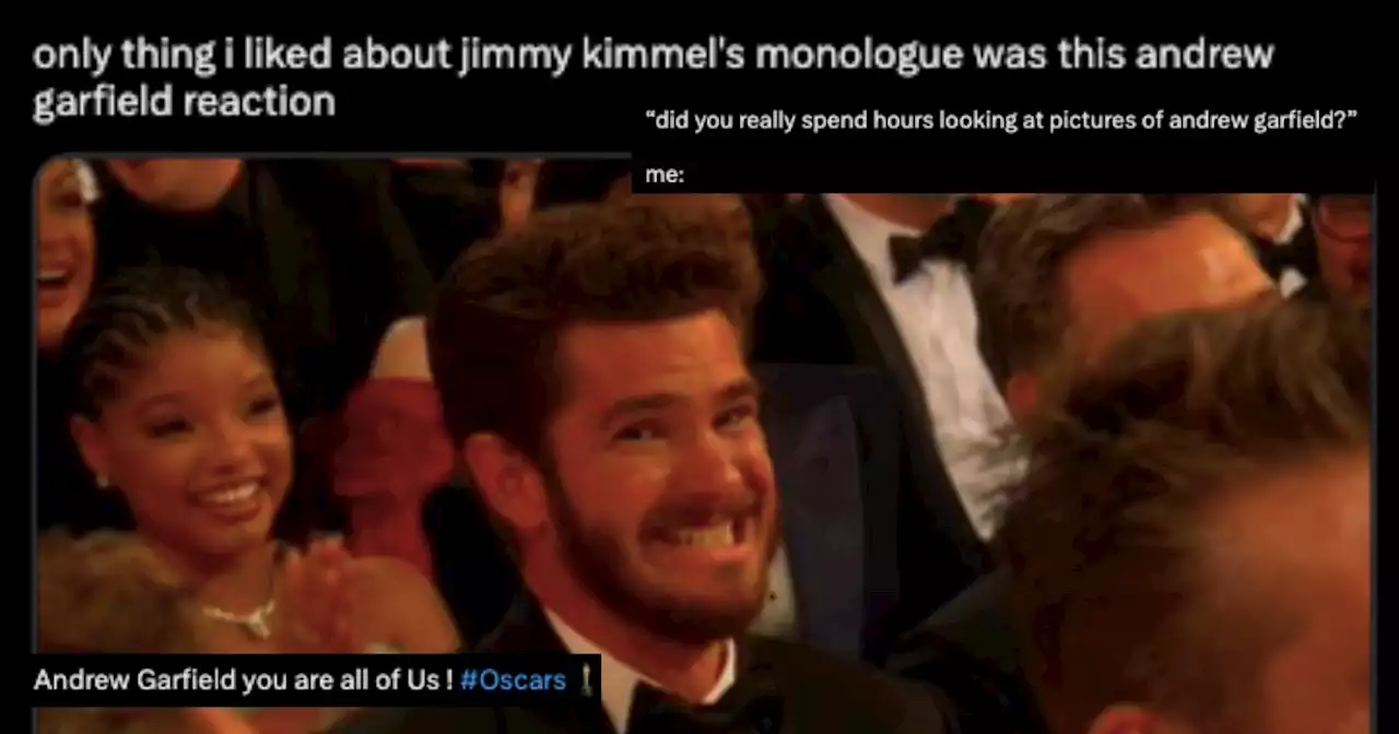 Andrew Garfield's funny reaction to Jimmy Kimmel's Oscars 2023 monologue goes viral