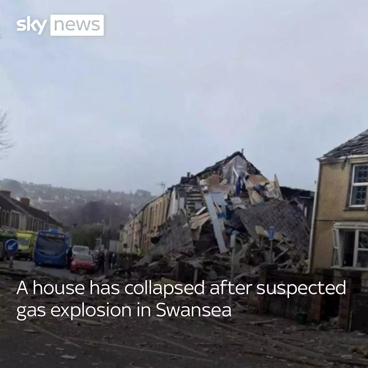 Swansea: Three in hospital and one missing after suspected gas explosion