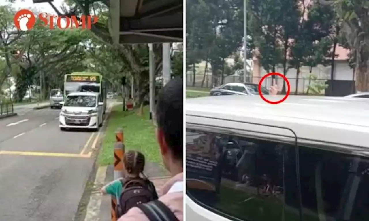 MPV driver blocks Depot Road bus stop, shows middle finger after bus captain sounds horn