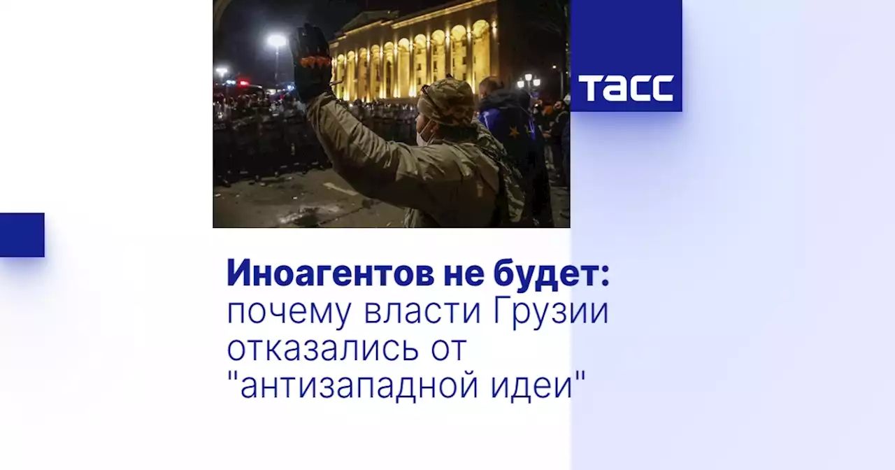 Иноагентов не будет: почему власти Грузии отказались от 'антизападной идеи' - Мнения ТАСС