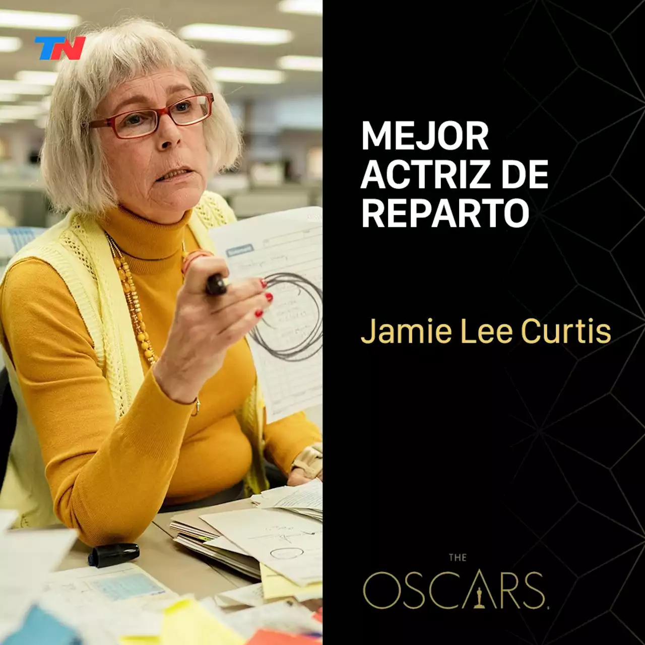 Premios Oscar con “Argentina, 1985” nominada: Jamie Lee Curtis gana su primera y esperada estatuilla