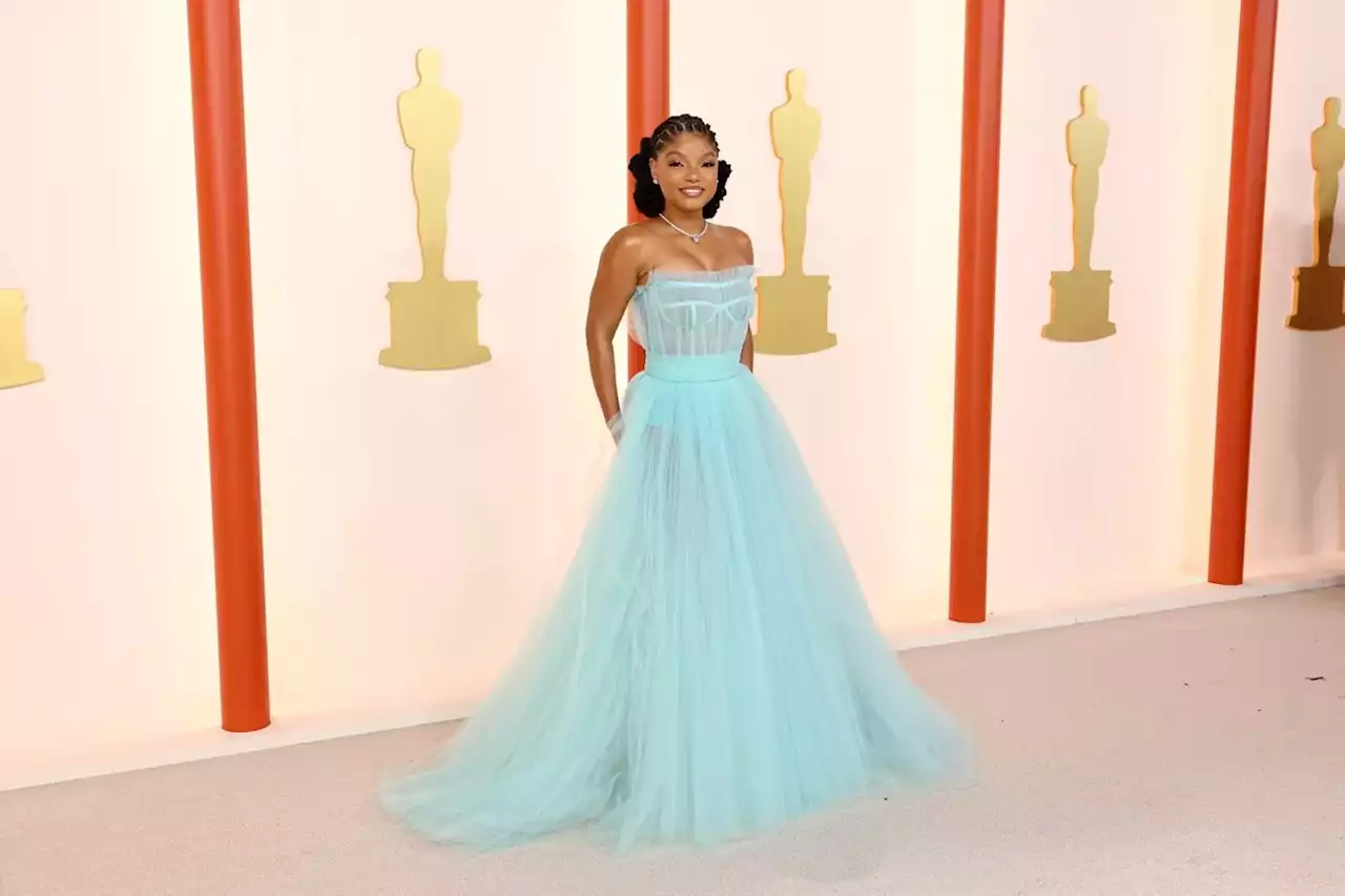 Princess Ariel Would Be Proud of Halle Bailey’s Dress at the 2023 Oscars