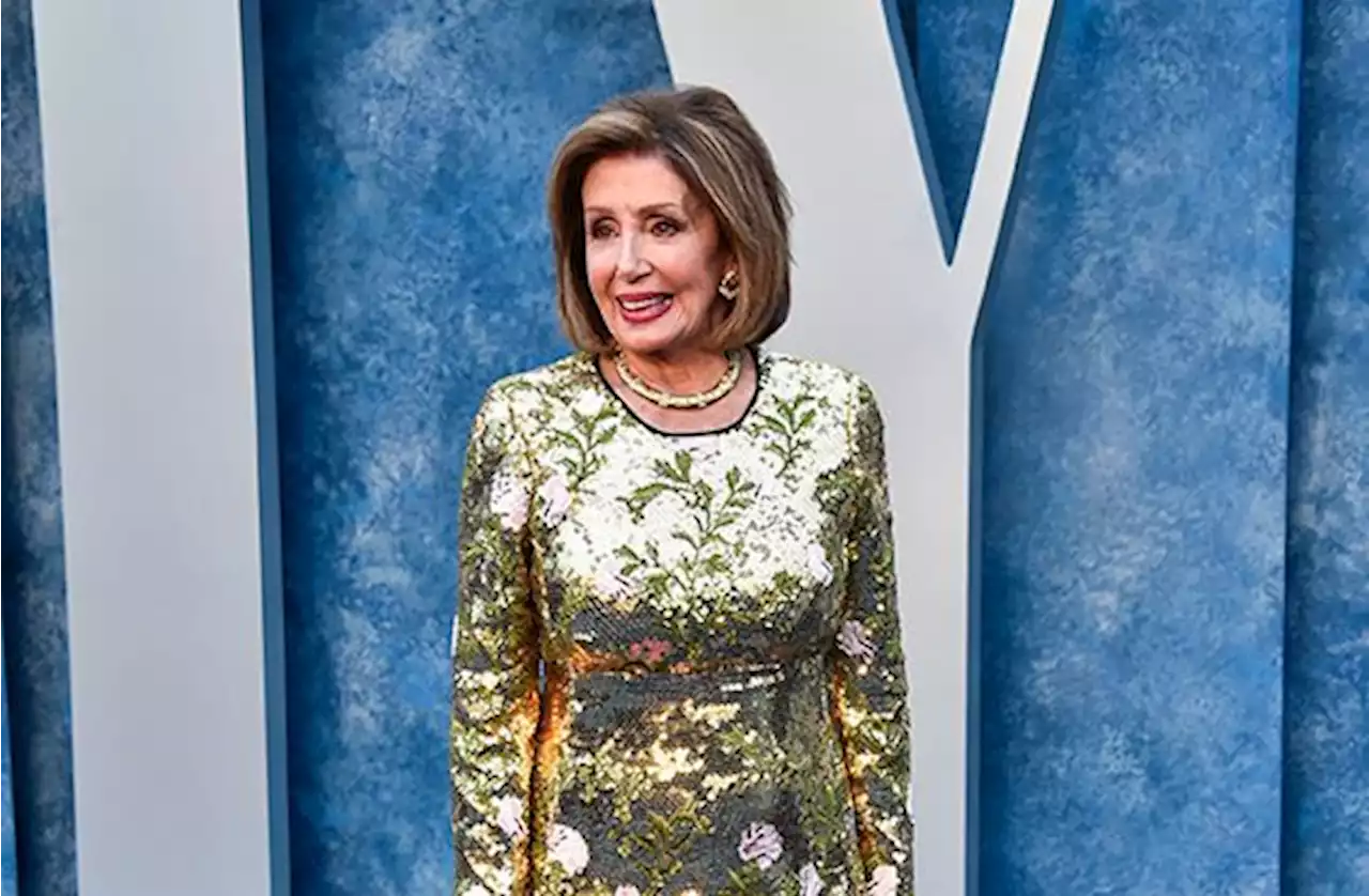 Nancy Pelosi Embraces Sustainability in Reworn Gimbattista Valli Dress at Vanity Fair Oscar’s Party 2023