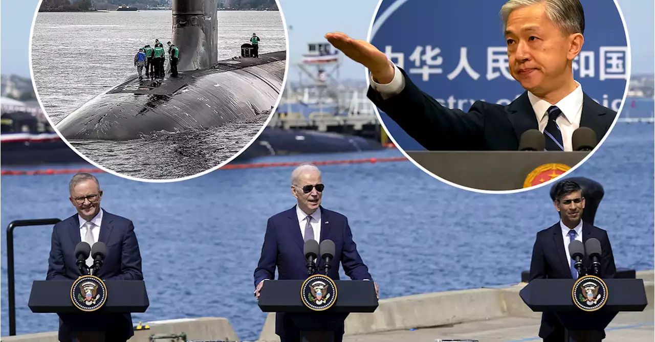 China says AUKUS on 'dangerous path' with nuclear-powered submarines deal