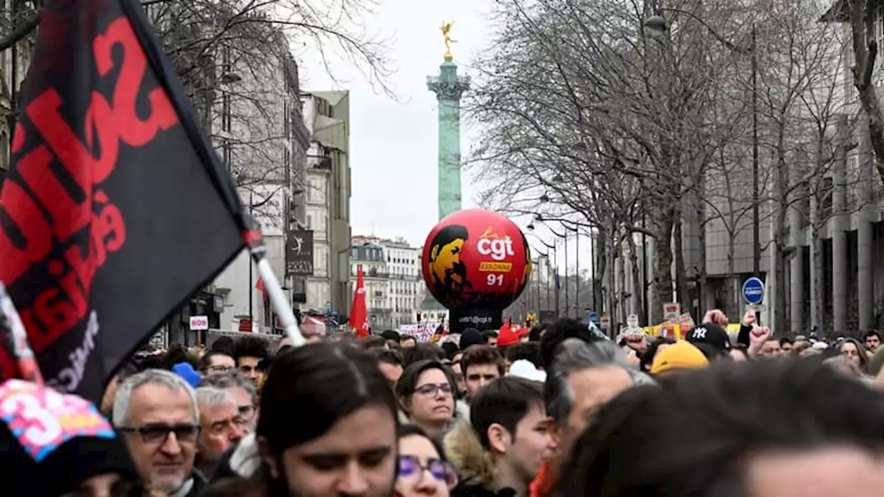 Retraites: le renseignement territorial attend jusqu'à 850.000 manifestants pour la journée de mercredi