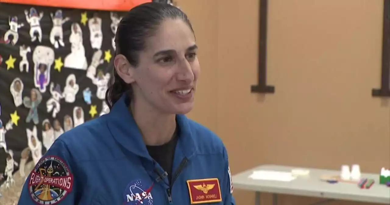 NASA astronaut Lt. Col. Jasmin Moghbeli visits Lenox Elementary in Baldwin, where she went to school