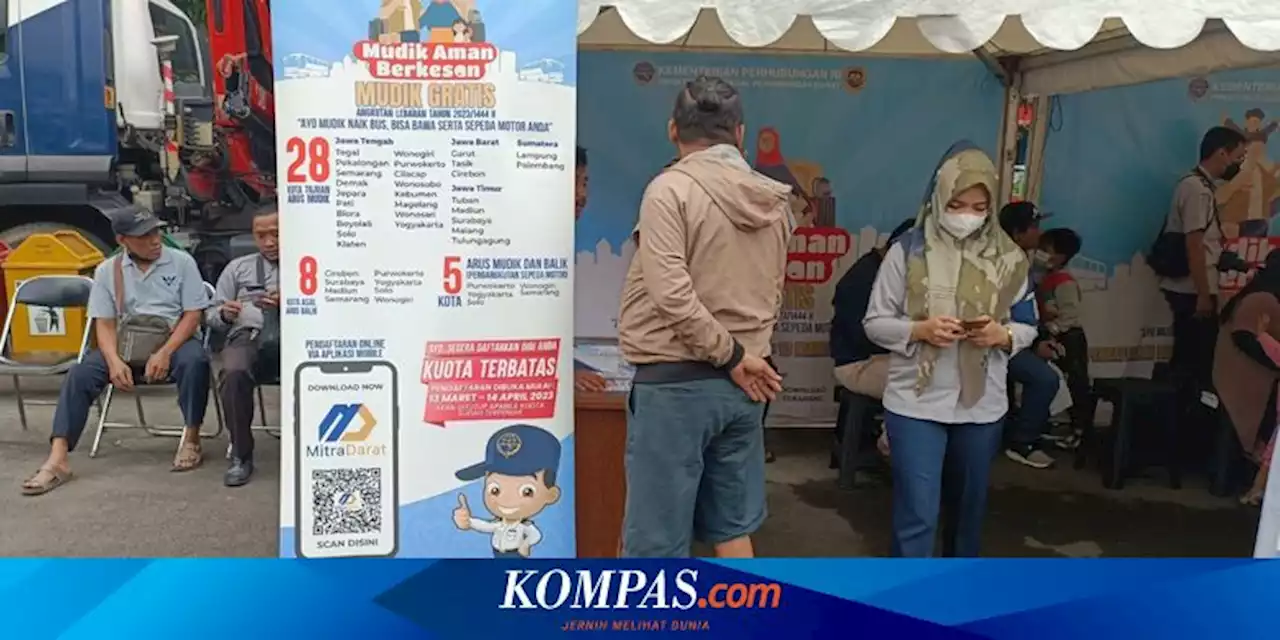 Antusias Warga Daftar Mudik Gratis Kemenhub, Posko di Terminal Kayuringin Bekasi Diserbu sejak Pagi